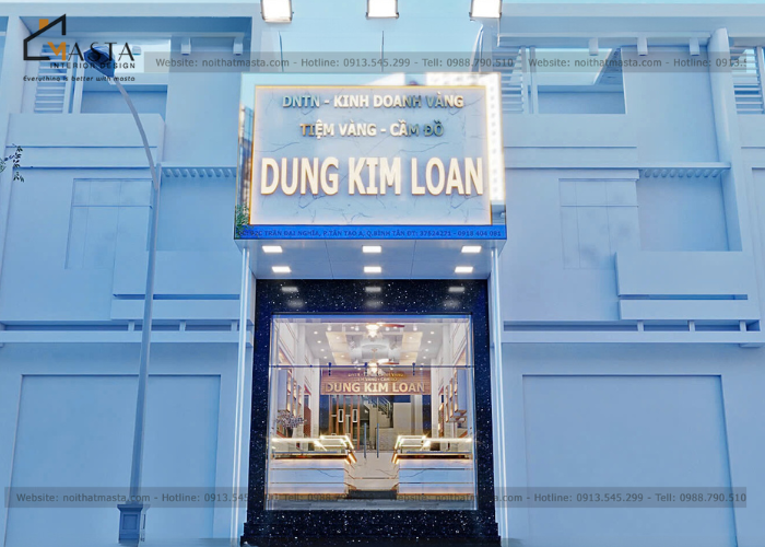 Thiết kế tiệm vàng Dung Kim Loan, Bình Tân